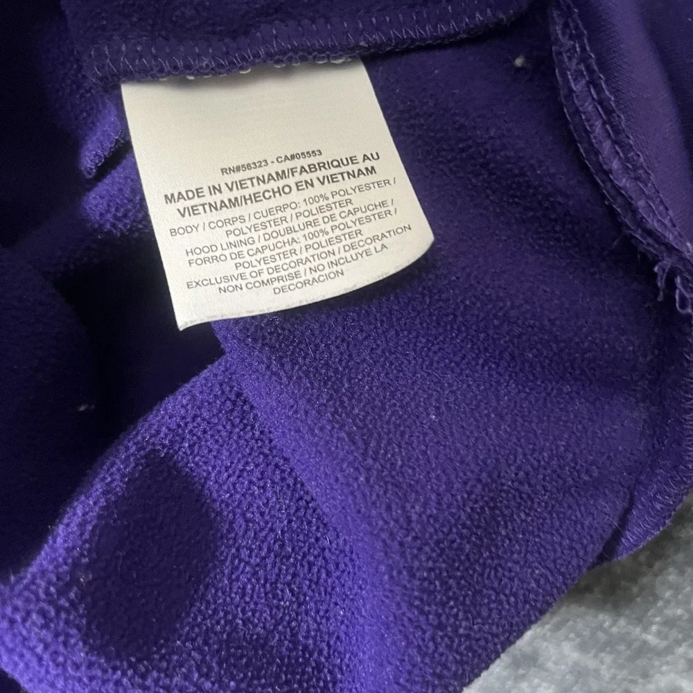 Nike Dri-Fit Hoodie Mens Medium Purple Big Chenille Swoosh Pullover Sweatshirt